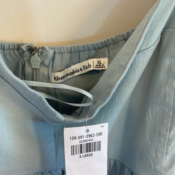 Abercrombie & Fitch NWT Blue Puff Sleeve Dress | XL - Picture 14 of 15